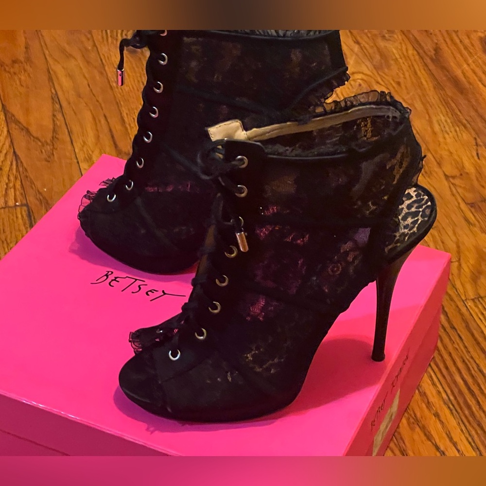 Betsy Johnson Peep Toe Booties